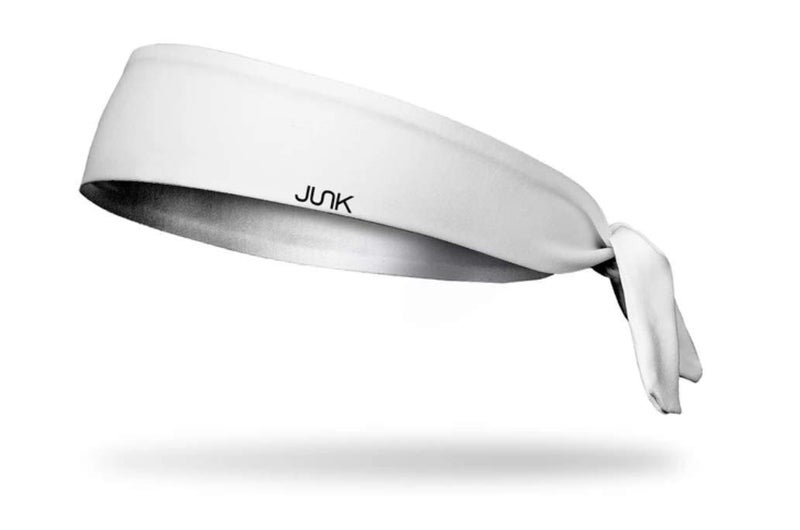 JUNK Brands Flex Tie Headband - Moisture-Wicking, Performance Fabric, Non-Slip, Sports Sweatband for Men & Women - One Size - Super Chill White - Image 1